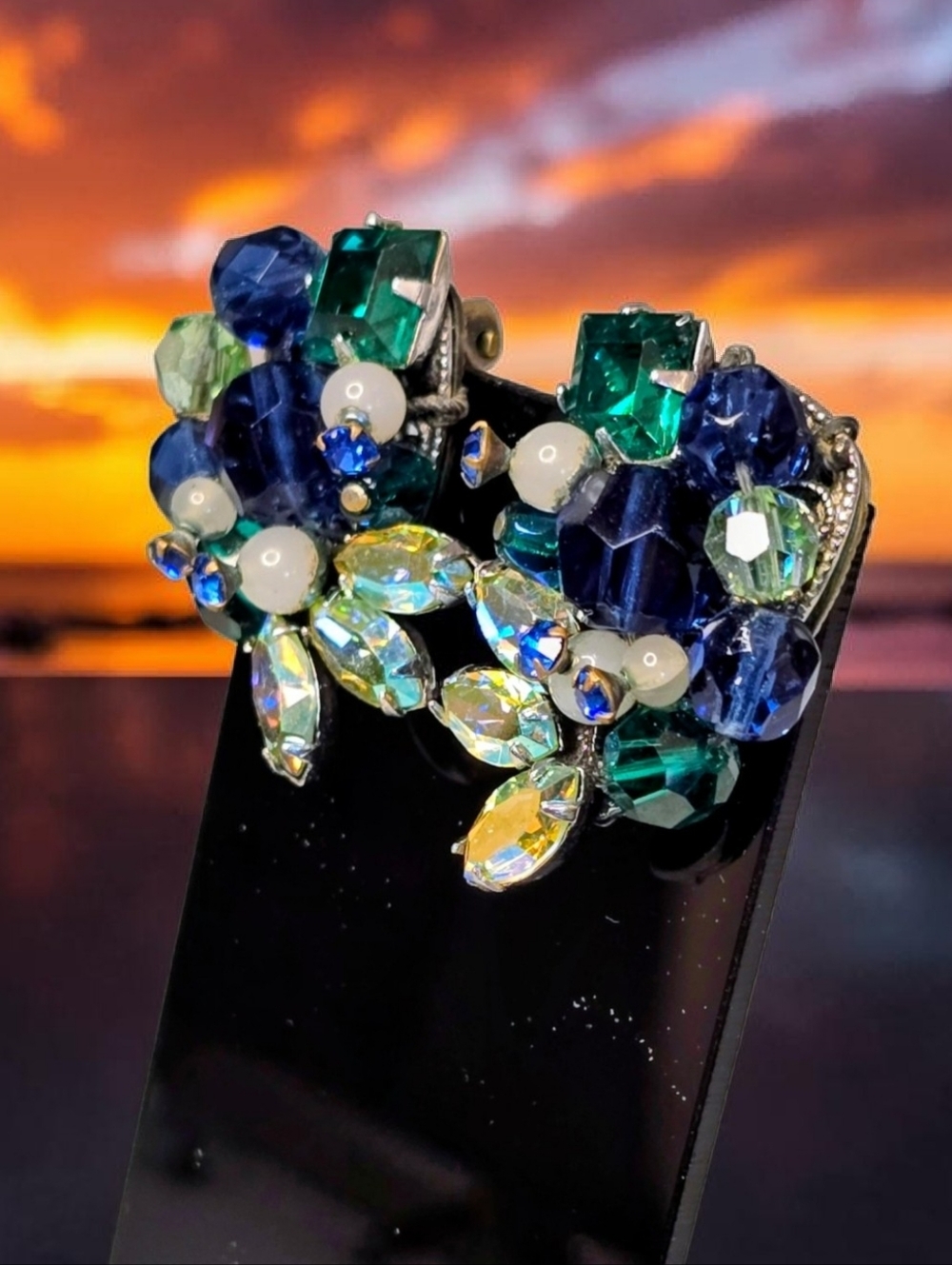 Vintage Earrings by designer Eugene Schultz - Picture 4 of 7